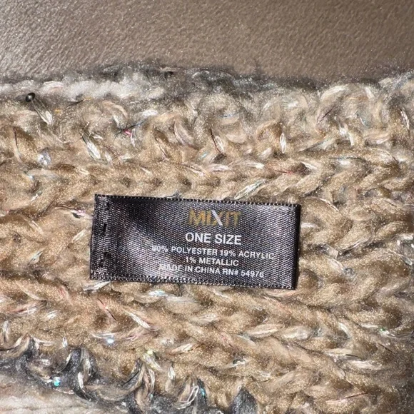 Mixit Tan and Gray Knit Headband - Picture 3 of 4